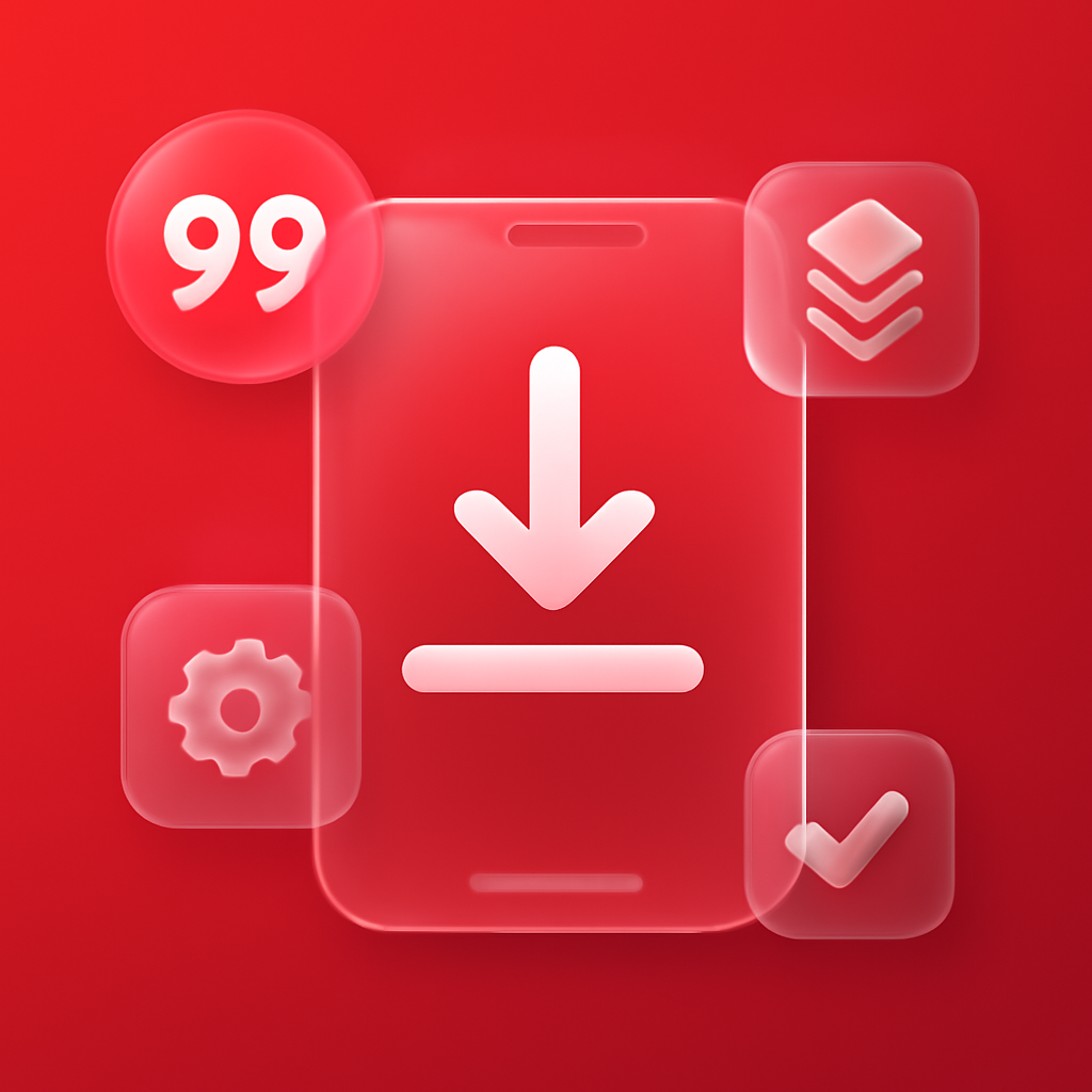 An educational illustration on navigating the 99 Lottery app.