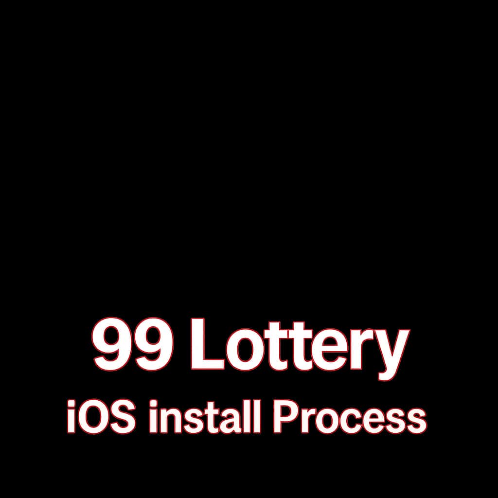 Minimalist badge for 99 Lottery iOS Install Process guide.
