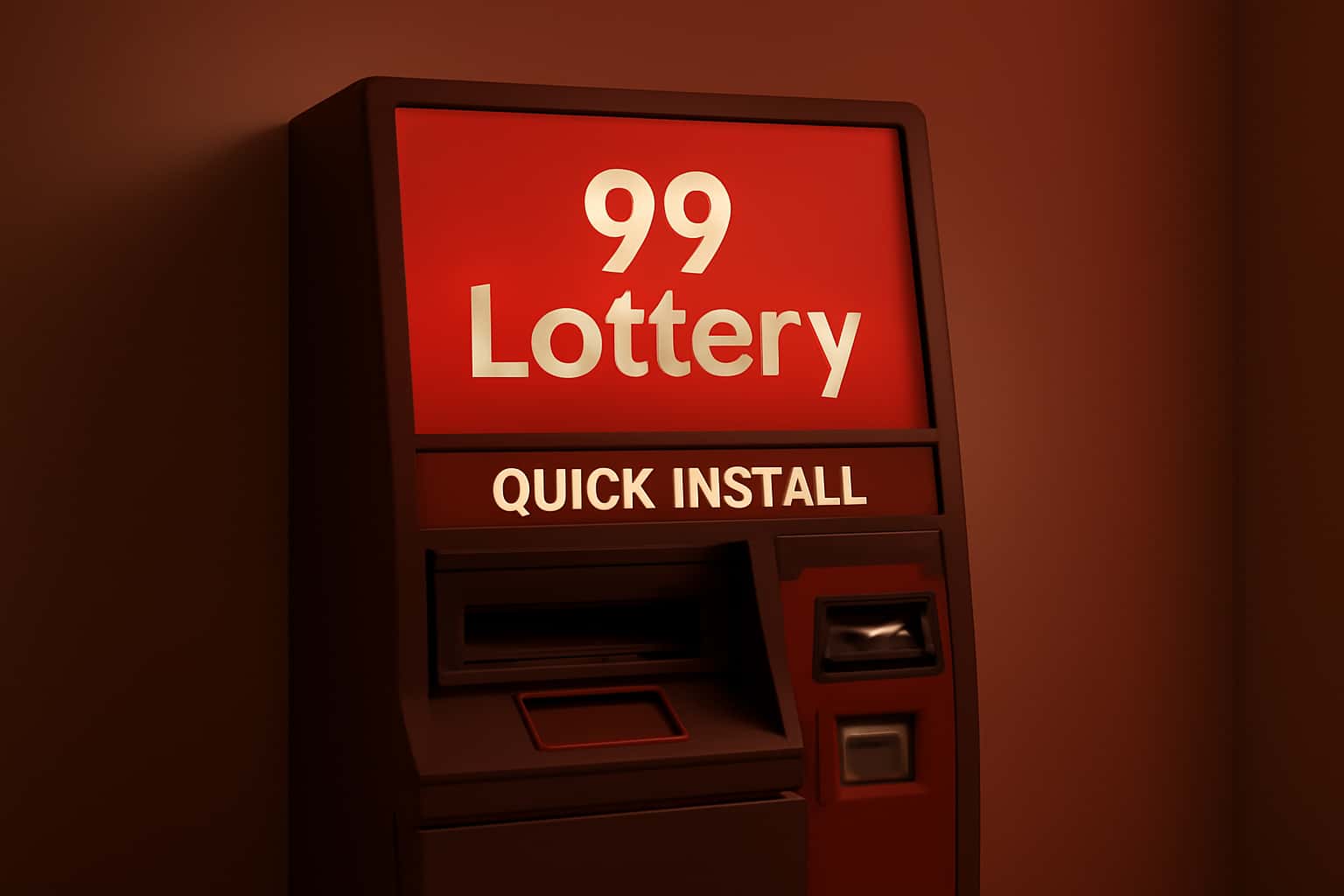 Informational image about the installation process of the 99 Lottery app.