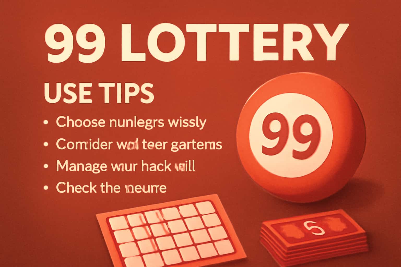A professional scene illustrating tips for using the 99 Lottery app.