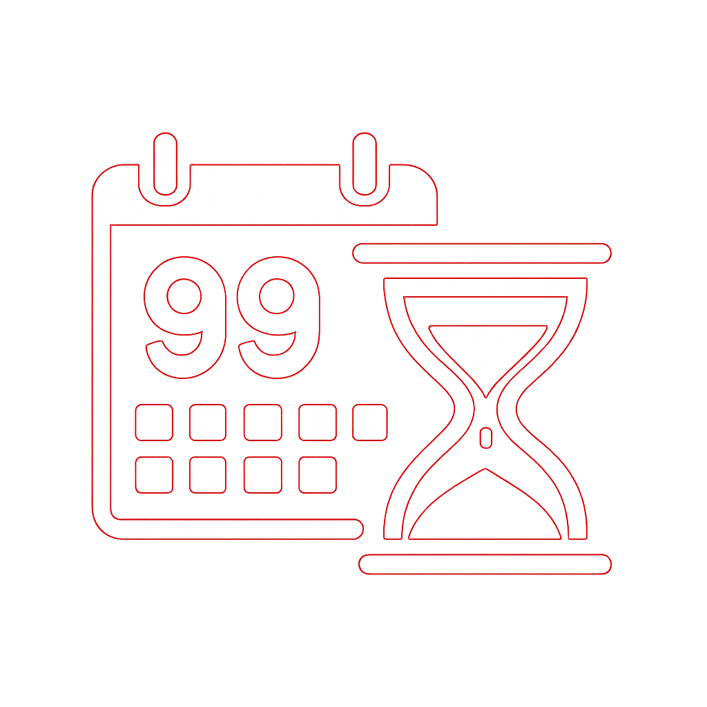 A minimalistic badge representing troubleshooting login for the 99 Lottery app.