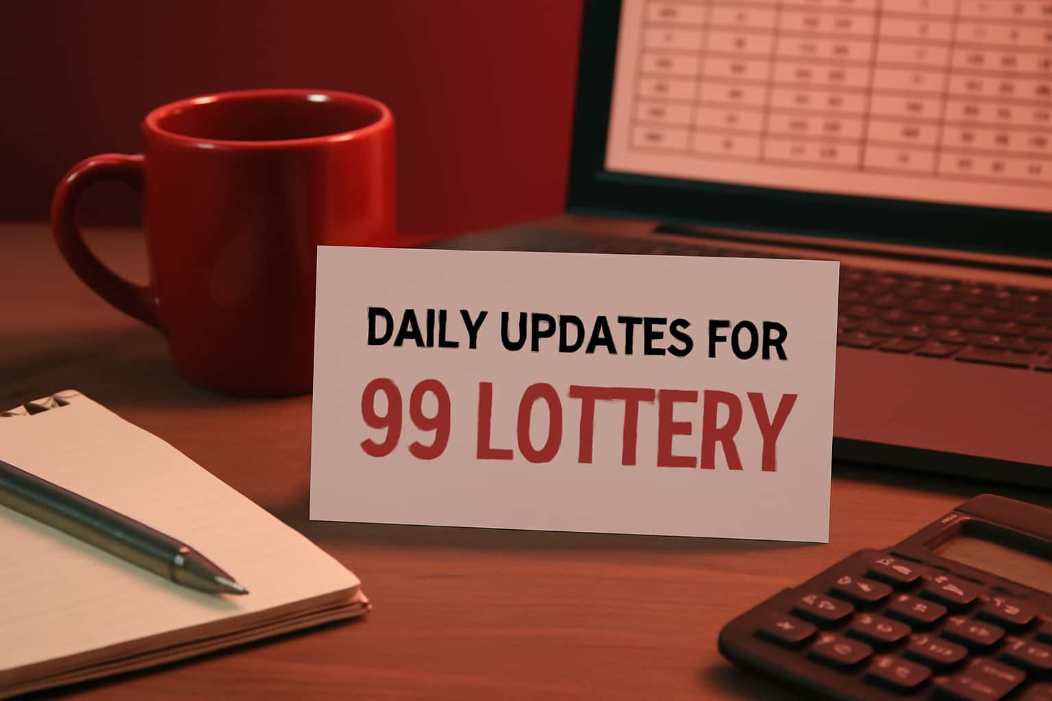 An informational scene depicting updates related to the 99 Lottery app.