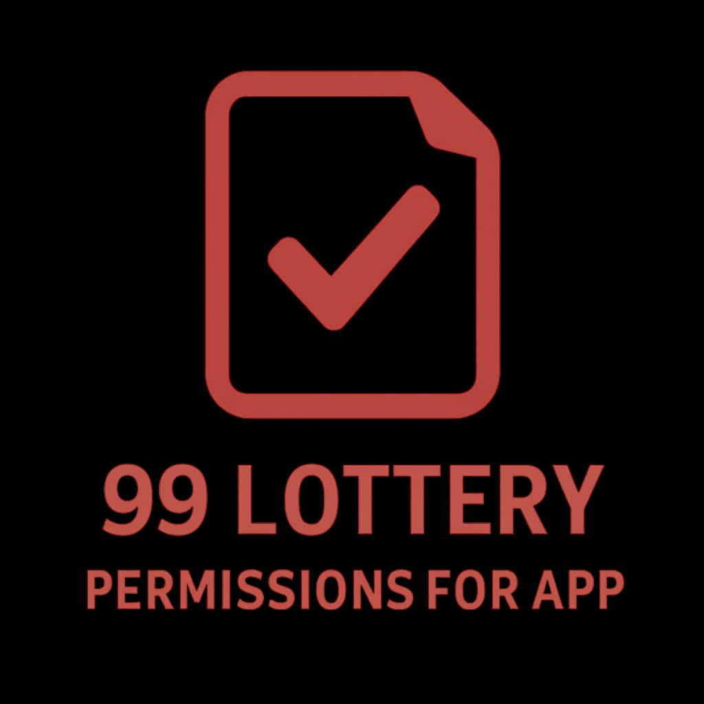 Badge representing guide on permissions for 99 Lottery App.
