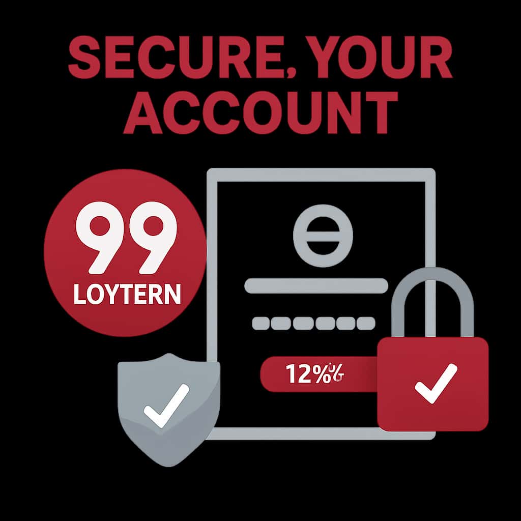 Diagram illustrating the security measures for a 99 Lottery account.
